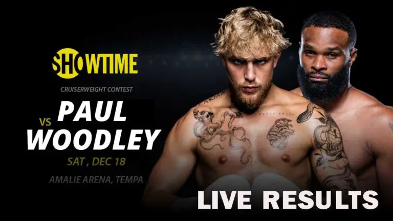 Jake Paul vs Tyron Woodley 2 Live Results, Play by Play Updates