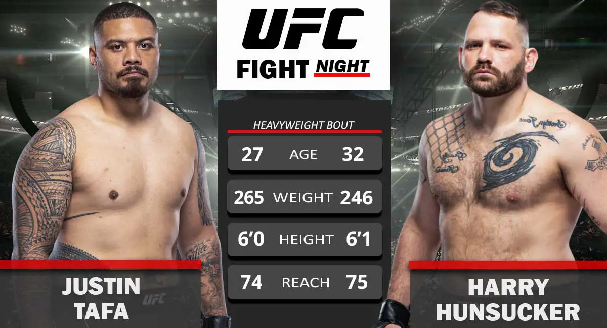 Justin Tafa vs Harry Hunsucker UFC Fight Nigth