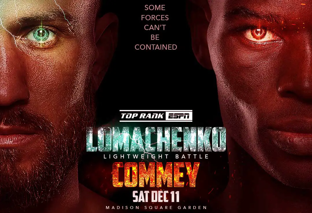 Vasiliy Lomachenko vs Richard Commey december 11
