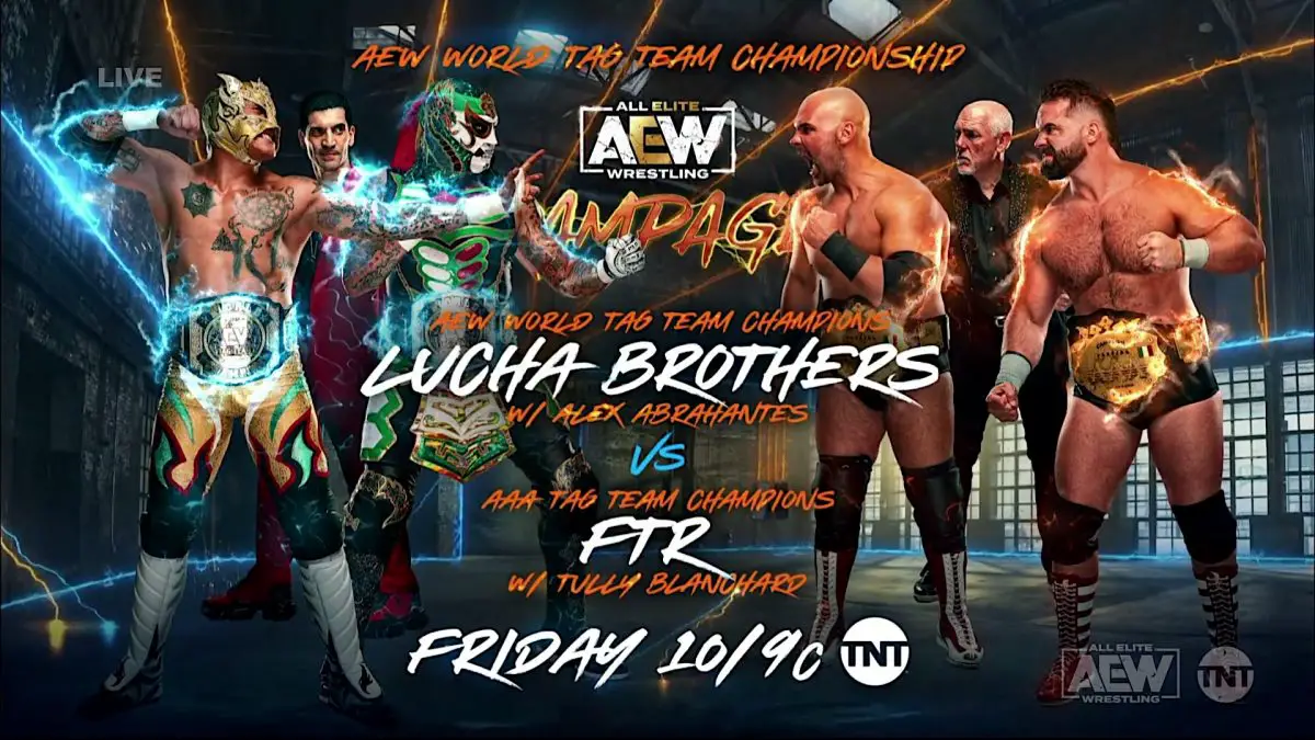 AEW World Tag Team Champions Lucha Bros vs AAA World Tag Team Champions FTR december 10