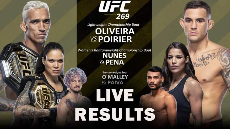 UFC 269 Oliviera vs Poirier Live Results Blog – Dec 11, 2021
