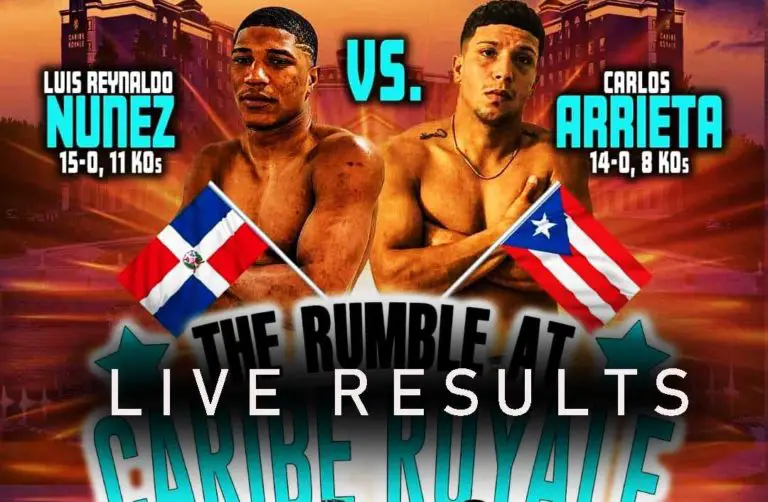 Luis Nunez vs Carlos Arrieta Live Results, Play by Play Updates