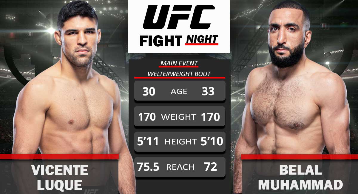 Vicente Luque vs Belal Muhammad UFC Fight Night 2022