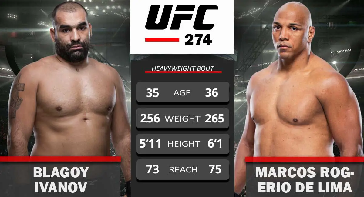 Blagoy Ivanov vs Marcos Rogerio de Lima UFC 274