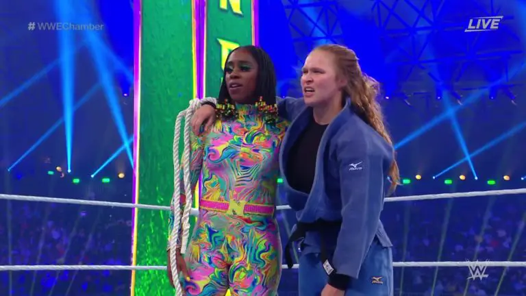 Naomi & Rousey Defeated Deville & Charlotte at Elimination Chamber 2022