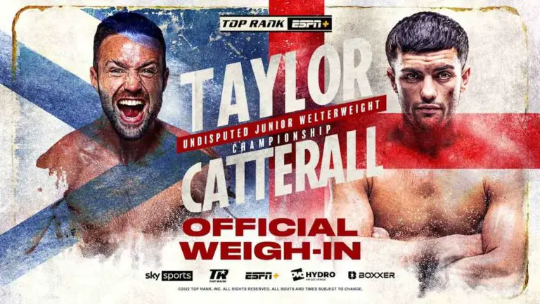 Josh Taylor vs Jack Catterall Weigh-In Results, Live Video