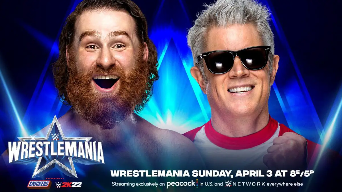 Sami Zayn vs Johnny Knoxville Wrestlemania 38