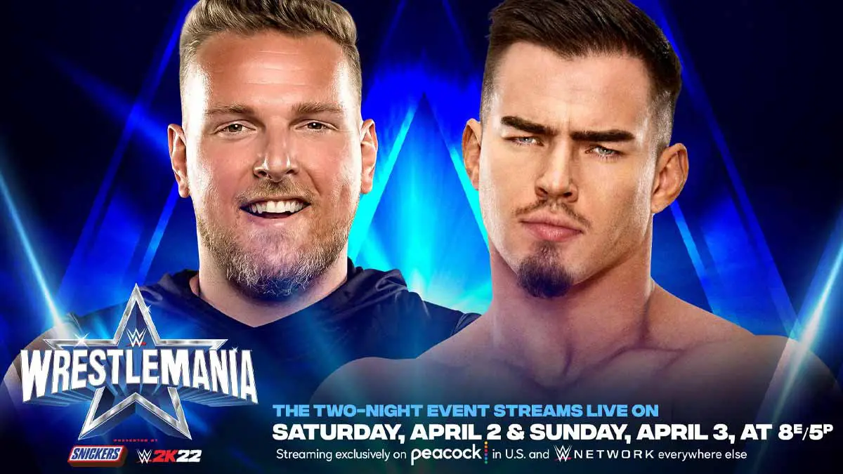 Pat McAfee v Austin Theory WWE WrestleMania 38