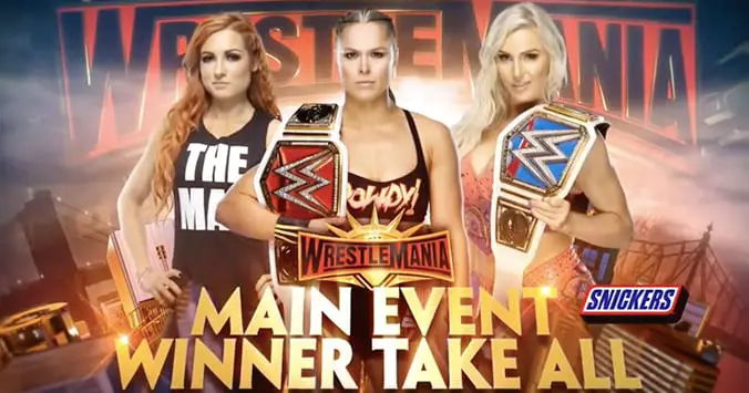 Charlotte Flair vs Ronda Rousey vs Becky Lynch WrestleMania 35