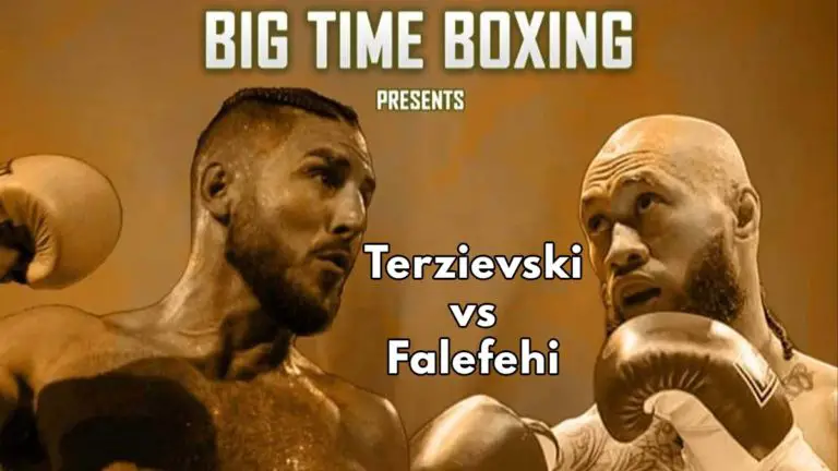 Big Time Boxing: Terzievski vs Falefehi Live Results, Card
