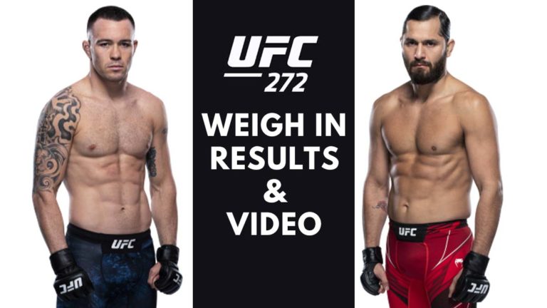 UFC 272: Covington vs Masvidal Weigh-In Results, Live Video