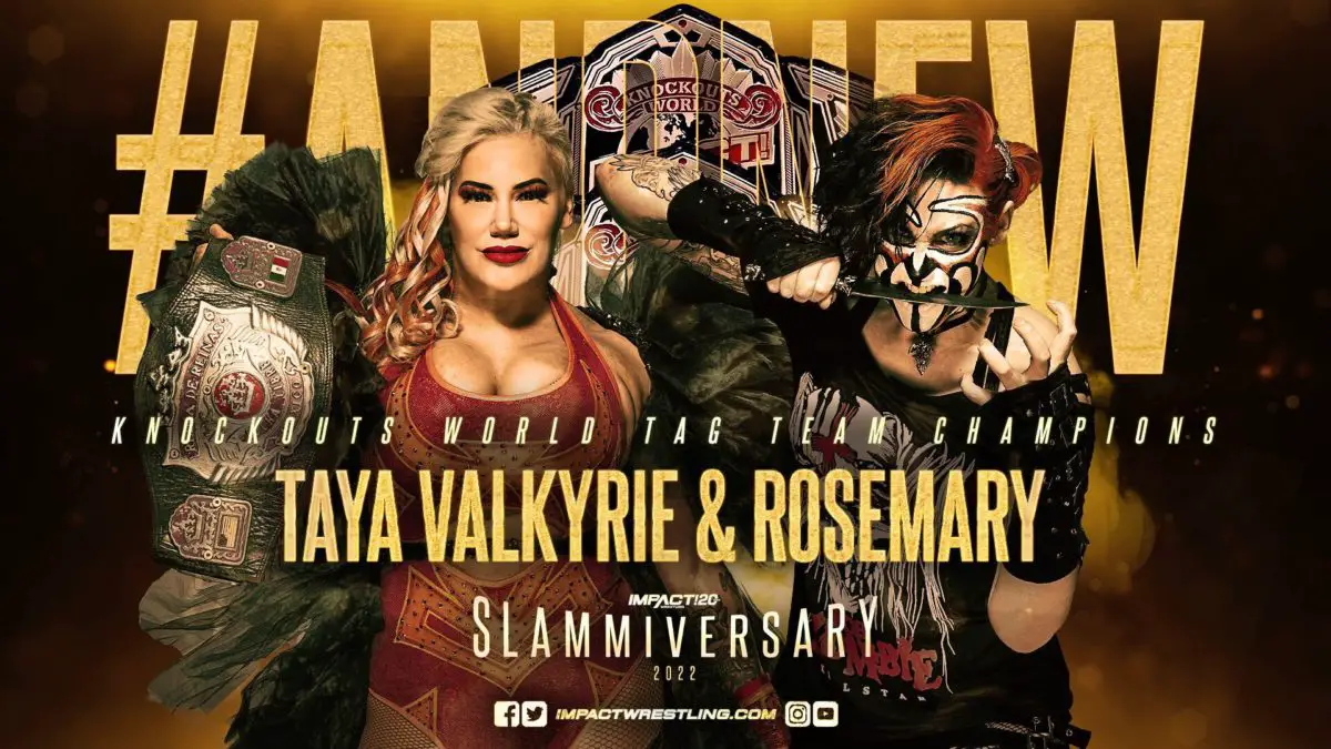Rosemary and Taya Valkyrie Impact Knockouts World Tag Team Champions