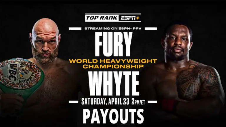 Tyson Fury vs Dillian Whyte Fight Purse, Earnings, Total Payouts