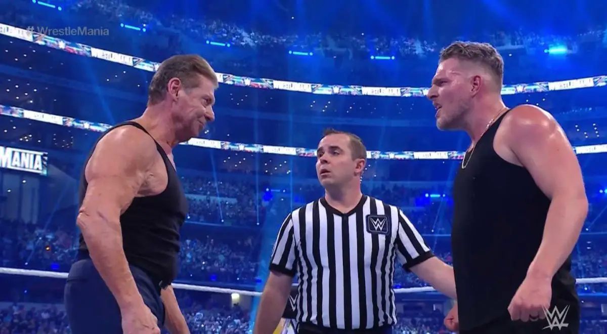 Pat McAfee vs Vince McMahon wrestlemania 38