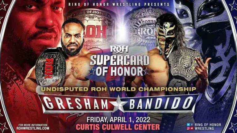 ROH Supercard of Honor XV(2022) Results- Gresham vs Bandido