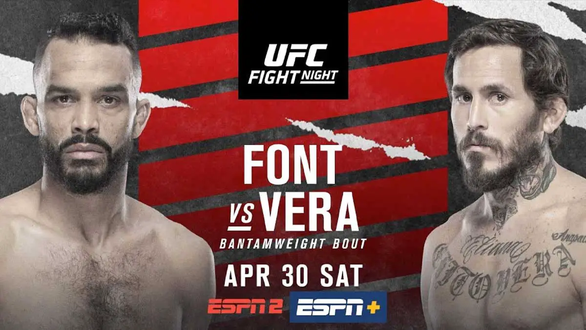 UFC Vegas 53 Font vs Vera Poster