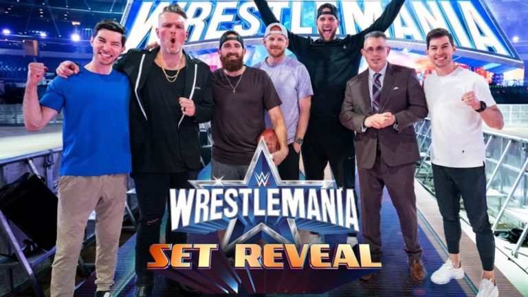 Dude Perfect, Michael Cole & Pat McAfee Reveals WrestleMania 38 Set