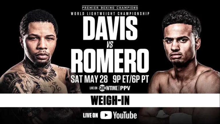 Davis vs Romero Weigh-In