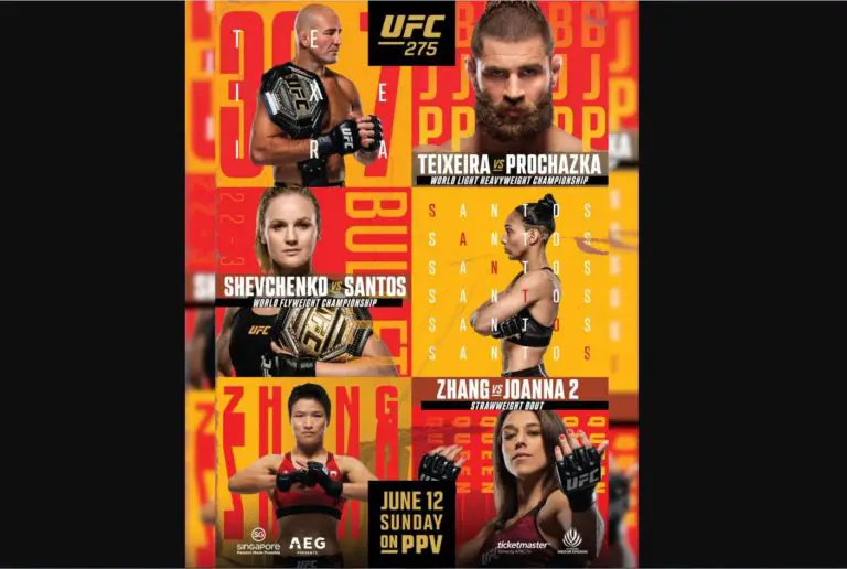 UFC 275 Official Poster Features Two Title Bouts & an Anticipated Rematch