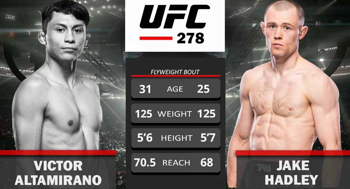 Victor Altamirano vs Jake Hadley UFC 278