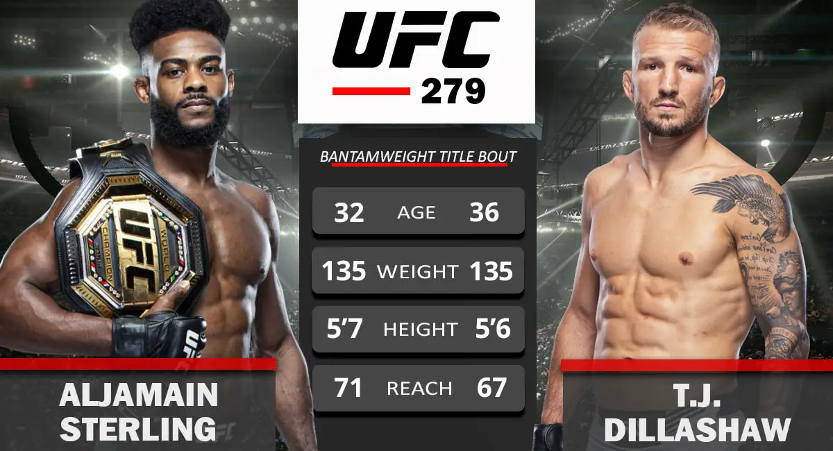 Aljamain Sterling vs T.J. Dillashaw UFC 279