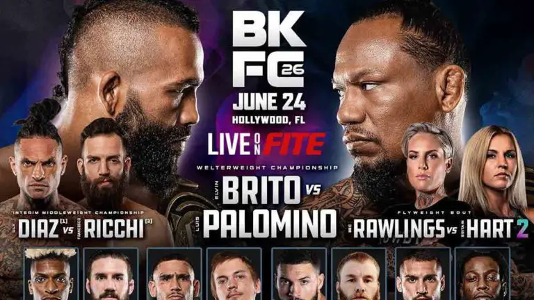 BKFC 26 Brito vs Palomino Results, Card, Streaming