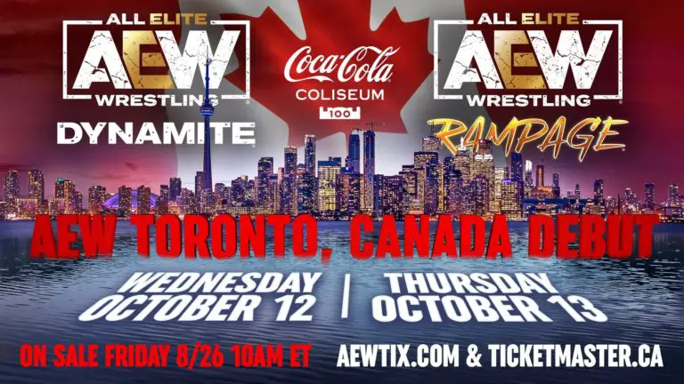 AEW Set to Make its Canada Debut on October 12