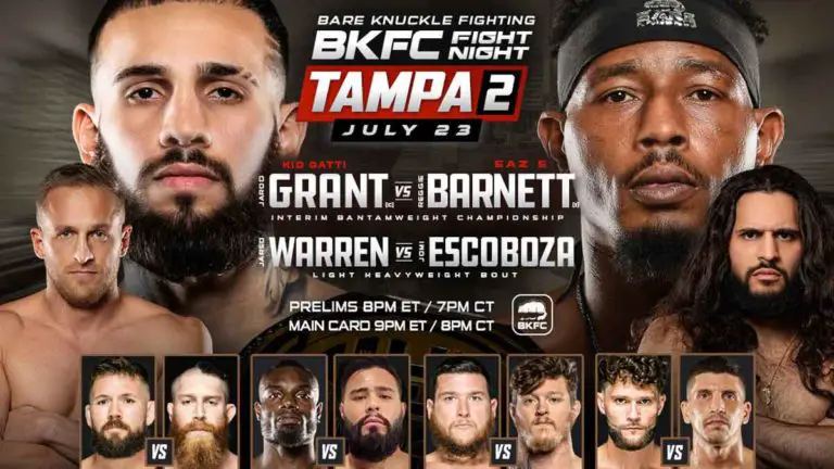 BKFC Fight Night: Tampa 2 Results, Grant vs Barnett Jr.