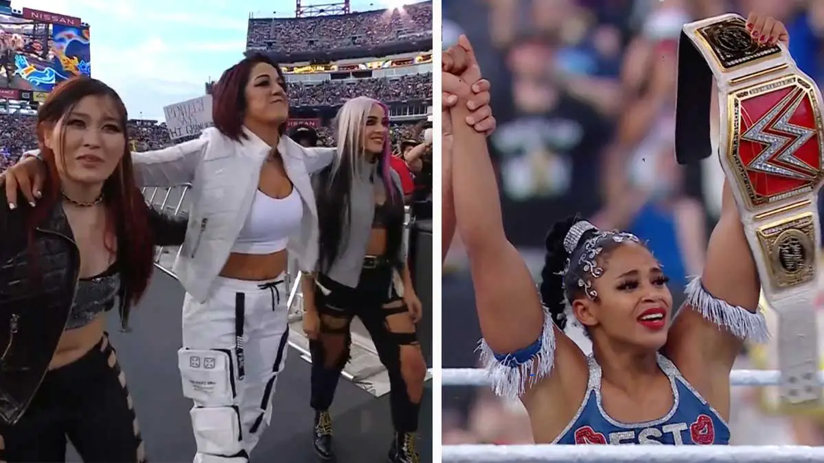 Bianca & bayley at summerslam 2022