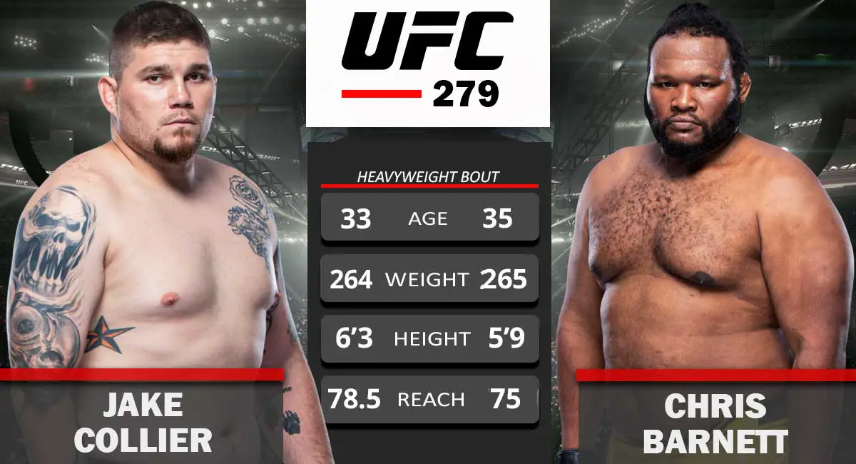 Jake Collier vs Chris Barnett UFC 279