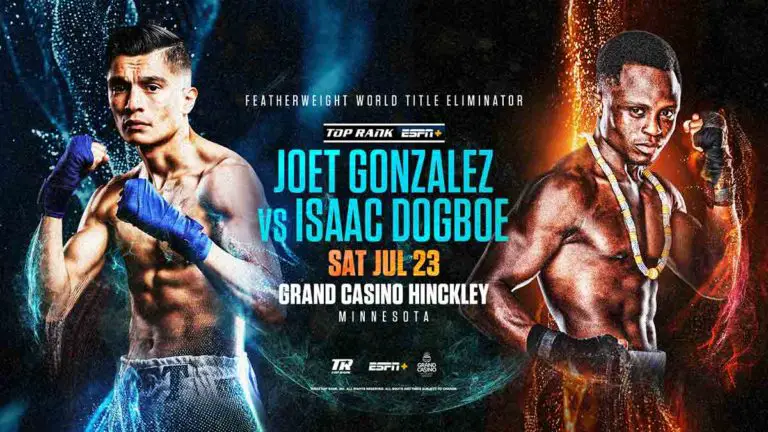 Joet Gonzalez vs Isaac Dogboe Results, Undercard, Streaming details