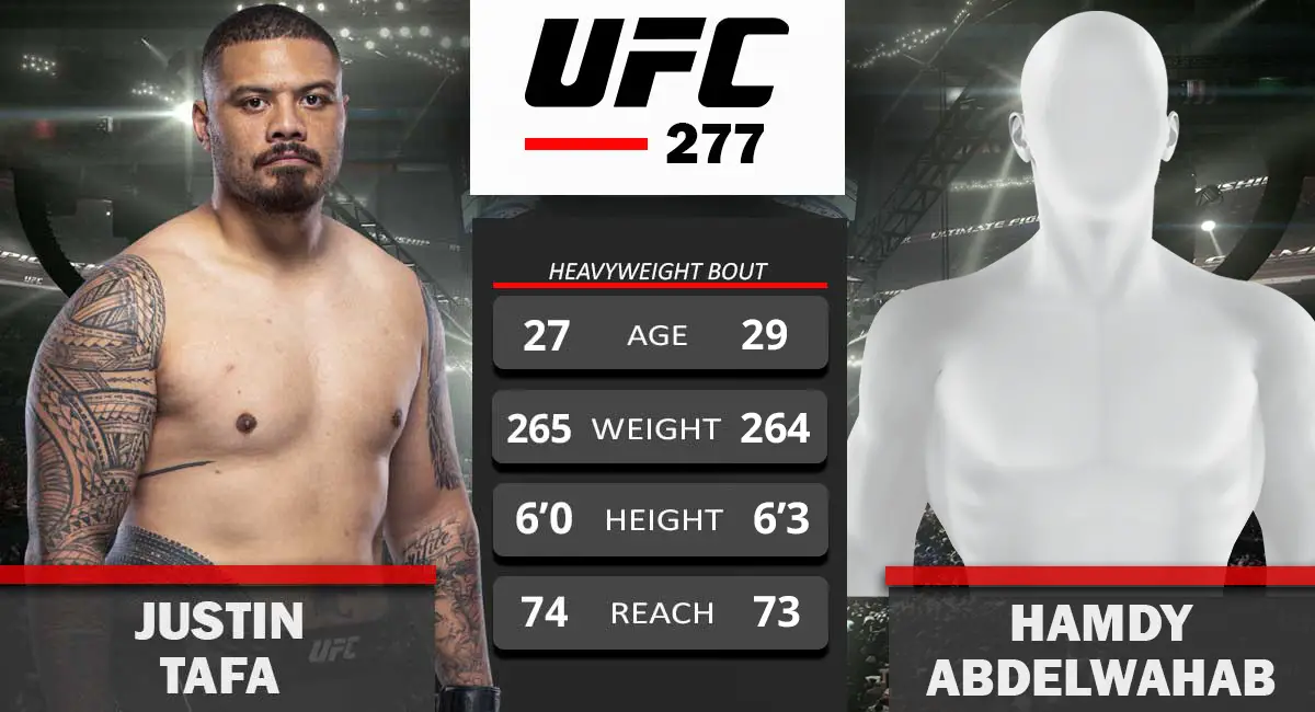 Justin Tafa vs Hamdy Abdelwahab UFC 277