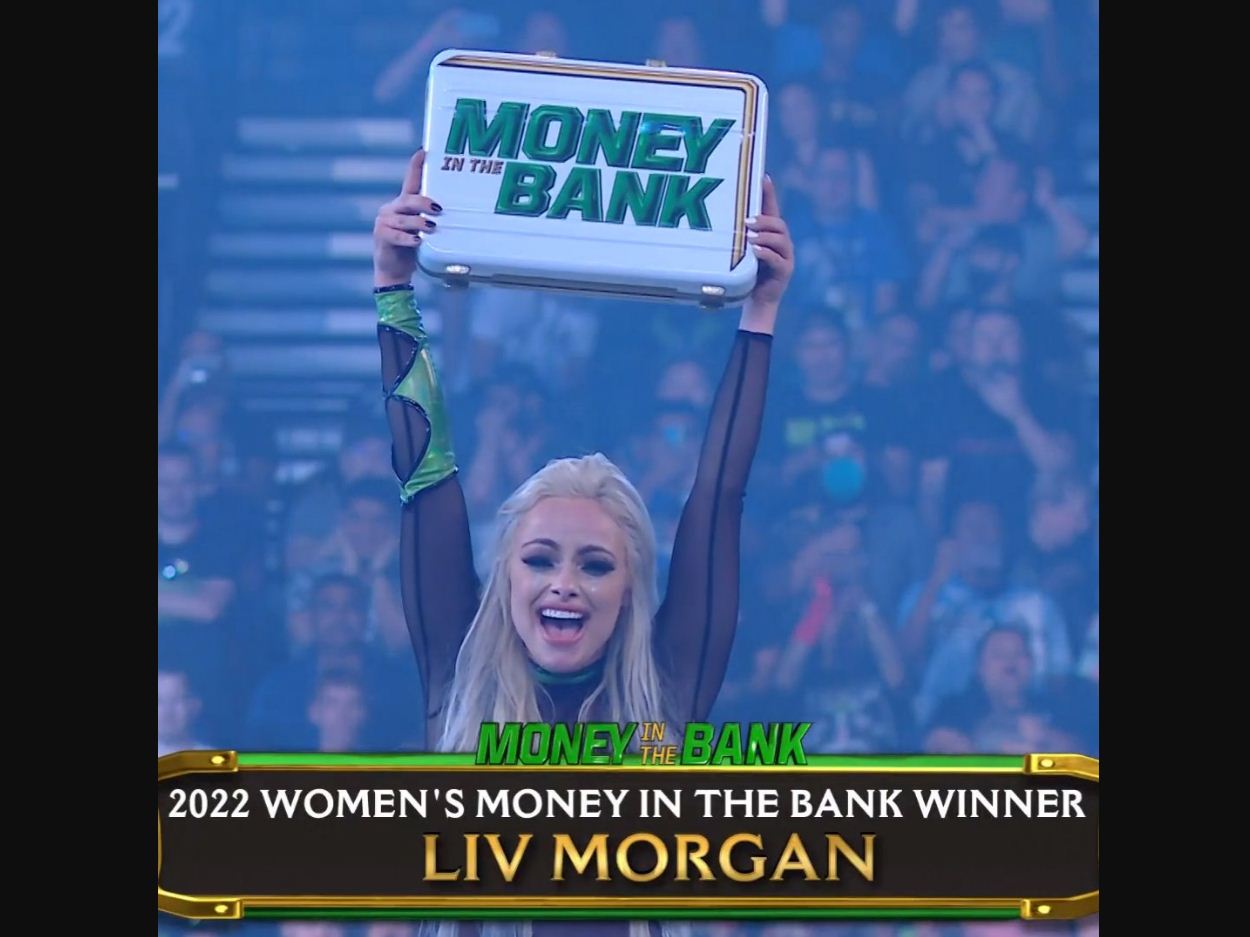 Money in the Bank 2022 Liv Wins Women's MITB Match