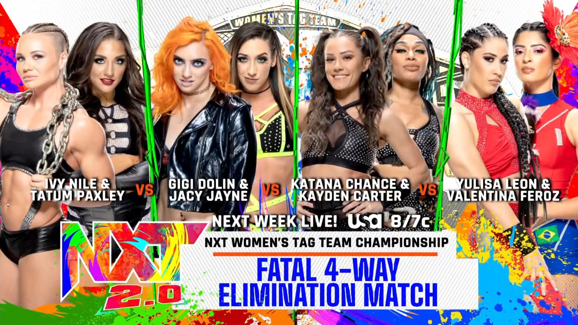 Women's Tag Titles Bout & 3 More Matches Set for August 2 NXT