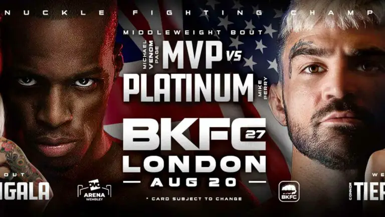 BKFC 27 London: MVP vs Platinum Card, Start Time, Streaming