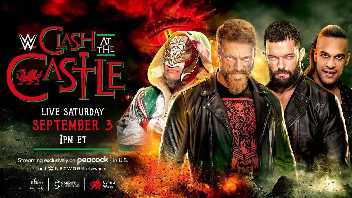 Edge & Rey Mysterio vs Judgment Day Finn Balor & Damian Priest WWE Clash at the Castle 2022