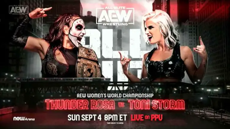 AEW All Out 2022: Thunder Rosa vs Toni Storm Title Rematch Announced