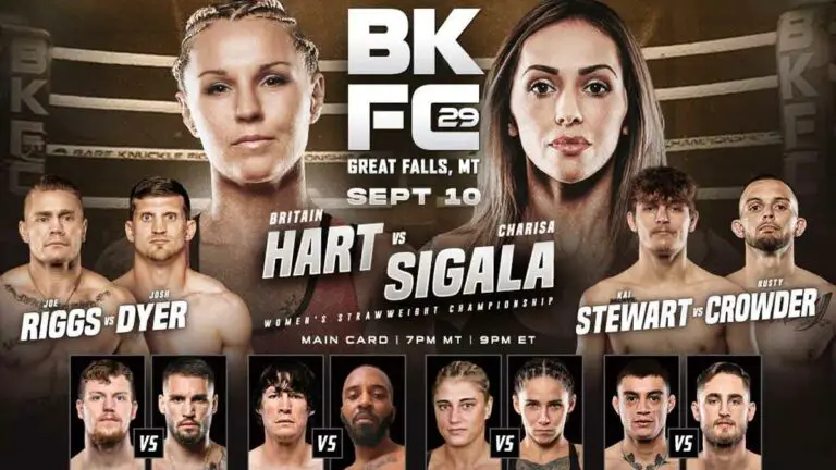 BKFC 29: Montana 2 Results LIVE, Hart vs Sigala, Riggs vs Dyer