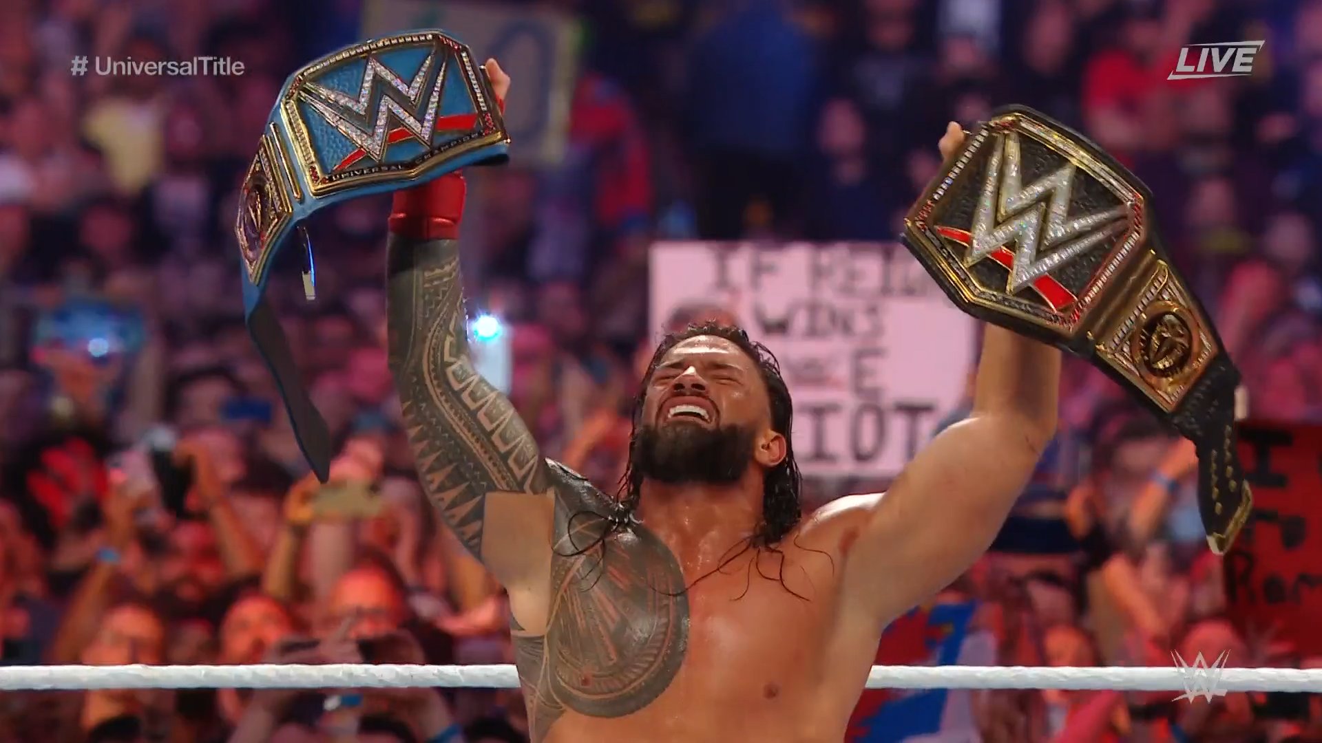 Roman Reigns stays on the top of the mountain as he defeats Drew Mcintyre i...