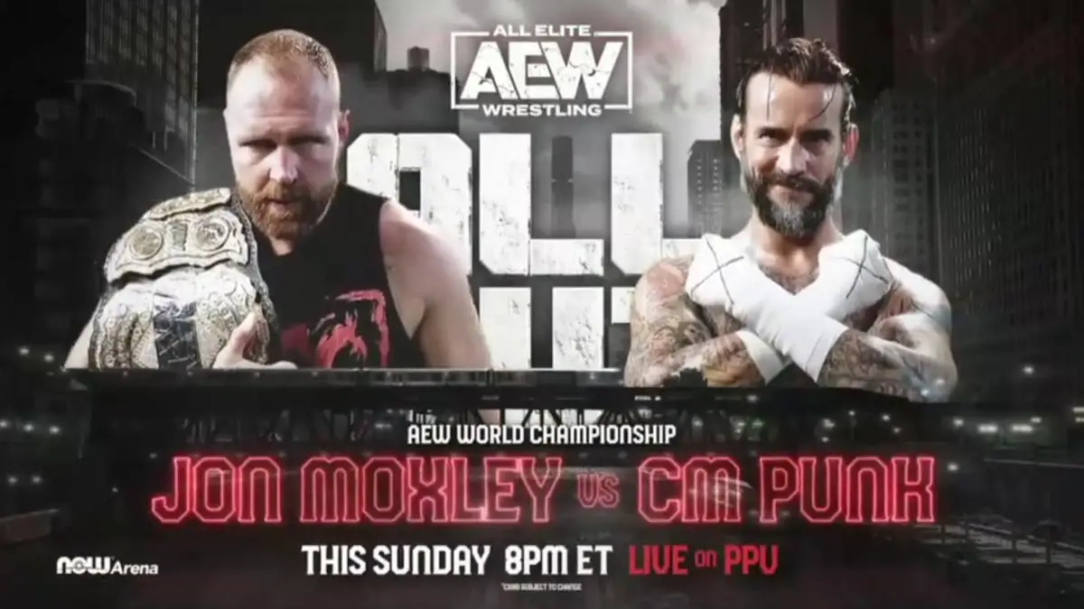 Jon Moxley vs CM Punk AEW World Championship All Out 2022