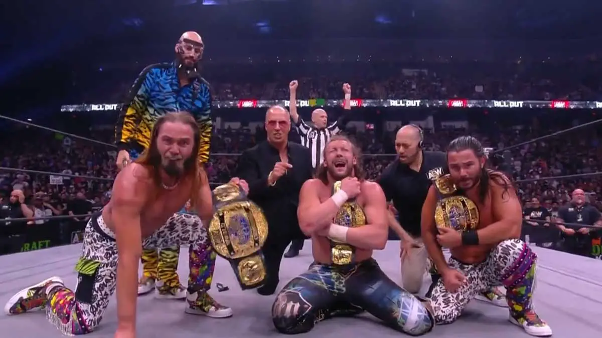 The Elites(Kenny Omega, Matt Jackson & Nick Jackson) AEW All out 2022