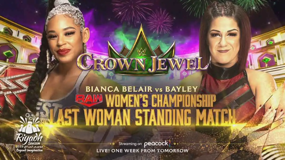 Bianca Belair vs Bayley WWE Crown Jewel 2022