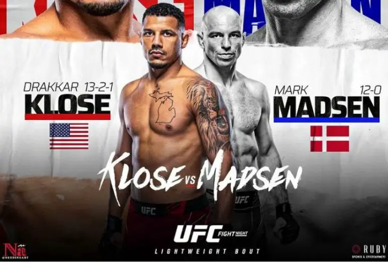 Drakkar Klose vs Mark Madsen Set for UFC Vegas 63
