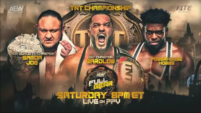 Samoa Joe vs Wardlow vs Hobbs Triple Threat Set for AEW Full Gear