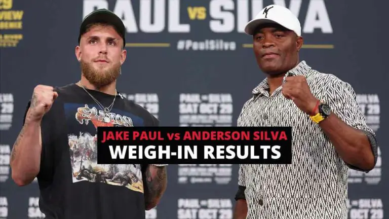 Jake Paul vs Anderson Silva Weigh-In Results, Live Video