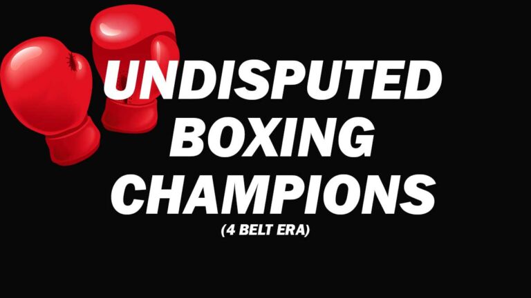 Undisputed Boxing Champions from 4 Belt Era- Complete List