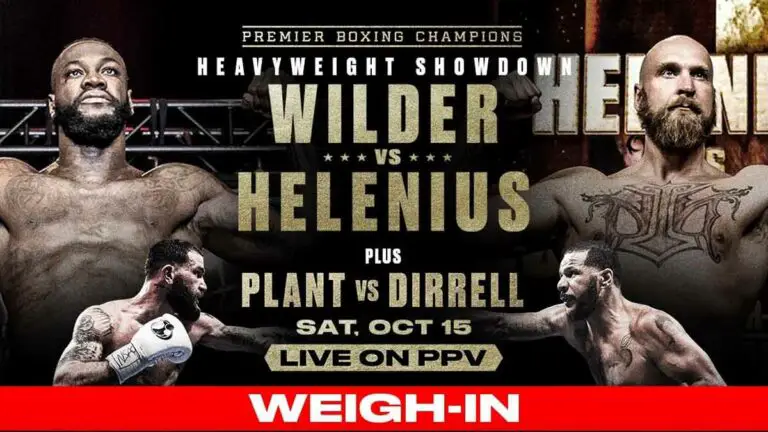 Deontay Wilder vs Robert Helenius Weigh-In Results, Live Video