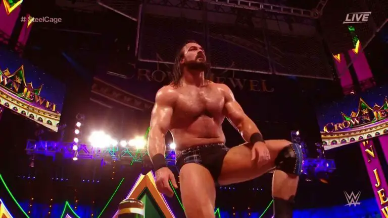 WWE Crown Jewel: Drew McIntyre Leaves Steel Cage with a Win Over Karrion Kross