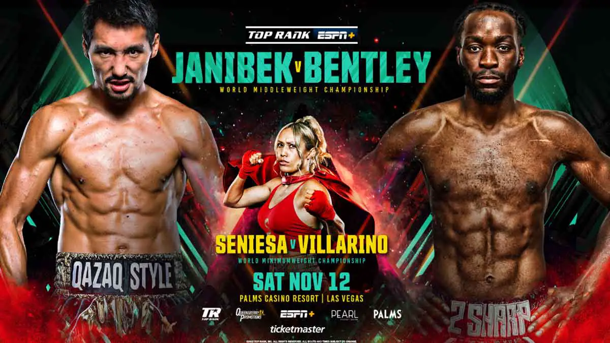 Janibek Alimkhanuly vs Denzel Bentley