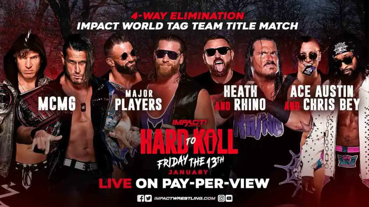 Motor City Machine Gun vs Major Players vs Bullet Club vs Heath & Rhino Tag Team Championship IMPACT Hard to Kill 2023